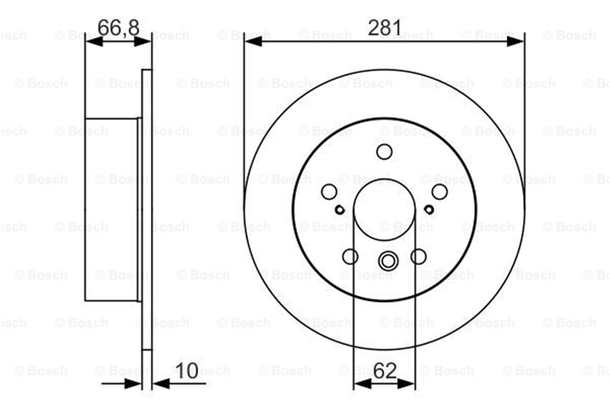 BOSCH 0986479R06 - Fren Diski Arka - Japon Camry (v4)