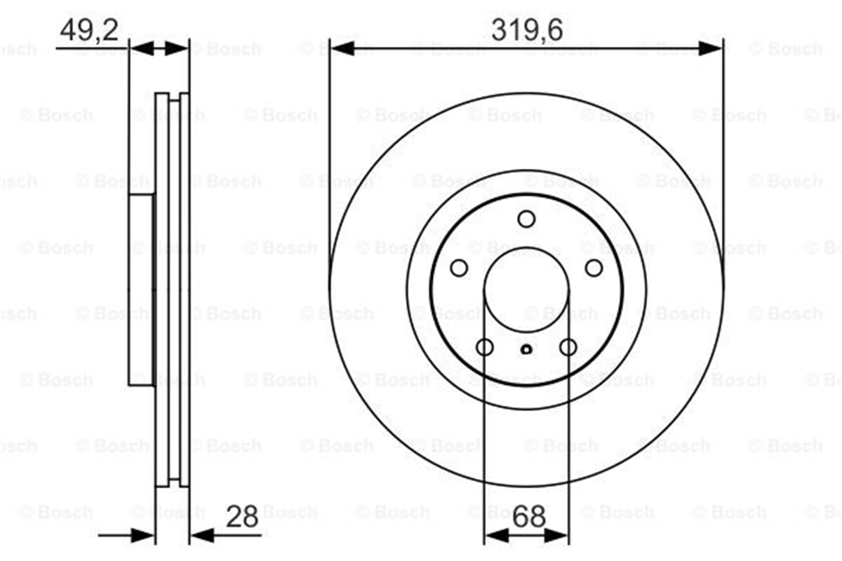 BOSCH 0986479R22 - Fren Diski Ön - Japon G35 (v35) : Q40 (v36) 06-15