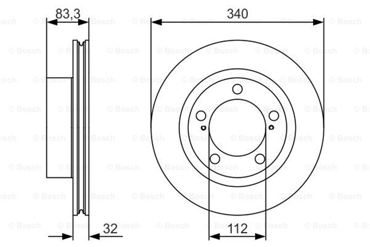 BOSCH 0986479R29 - Fren Diski Ön - Japon Land Cruiser (j20)
