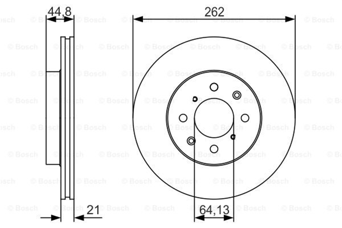 BOSCH 0986479R80 - Fren Diski Ön - Japon Civic (ej, Ek, El, Ma, Mb) : Civic (es, Ep, Eu) 01-05 : Jazz (ge, Gk, Gn) 09- : City (gm) 09-12