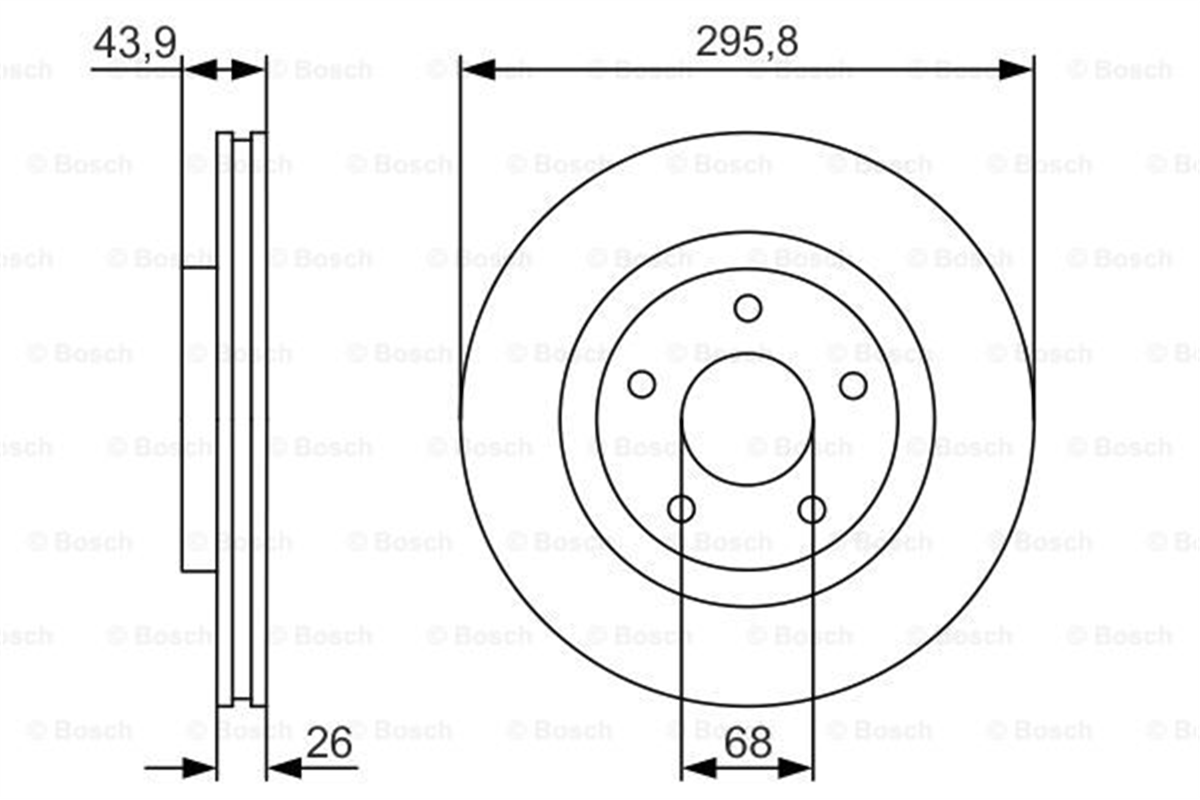 BOSCH 0986479R89 - Fren Diski Ön - Japon Qashqai (j10) : Xtrail (t31) 07-13