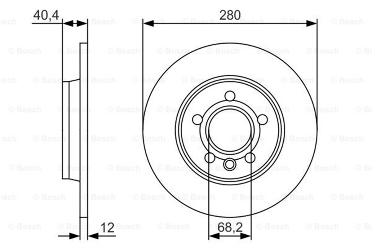 BOSCH 0986479R91 - Fren Diski Arka - Vw T4