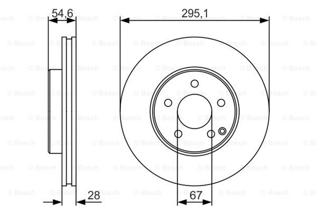 BOSCH 0986479R99 - Fren Diski Ön - Mercedes W211