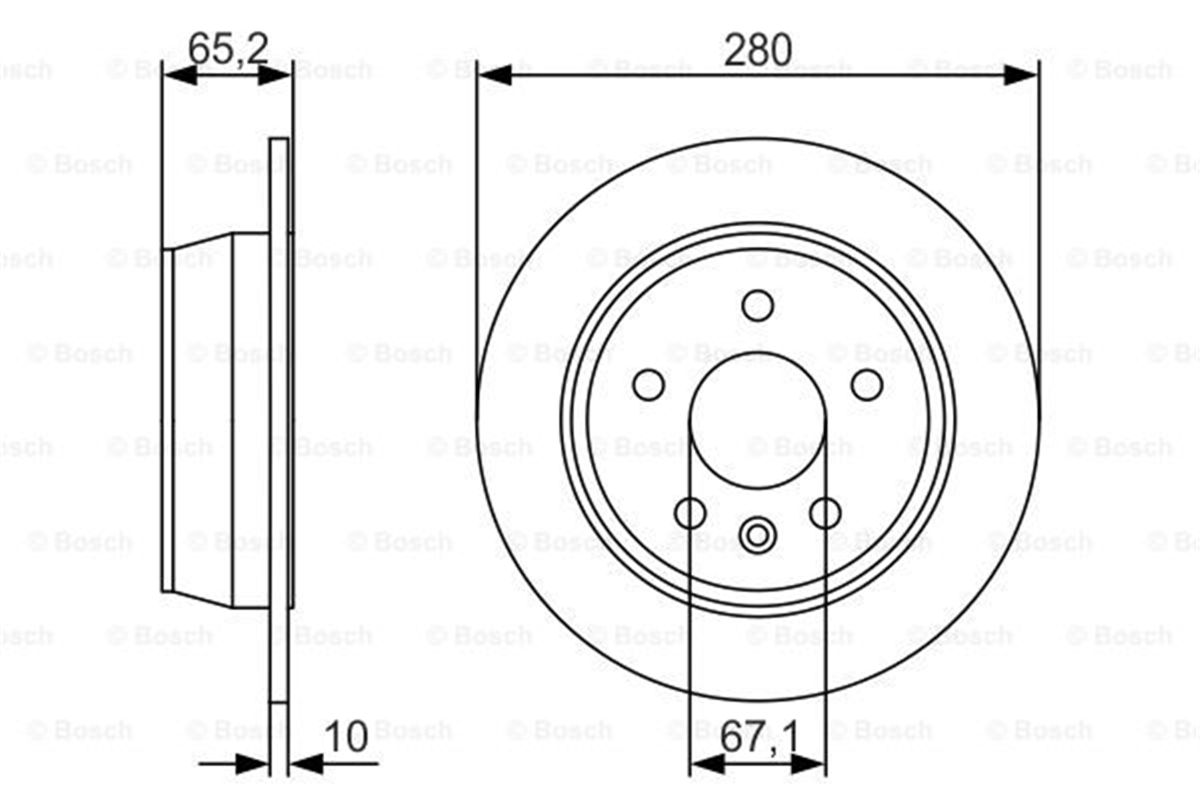 BOSCH 0986479S02 - Fren Diski Arka - Mercedes W638