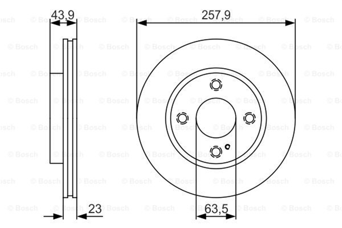 BOSCH 0986479S38 - Fren Diski Ön - Ford Fiesta