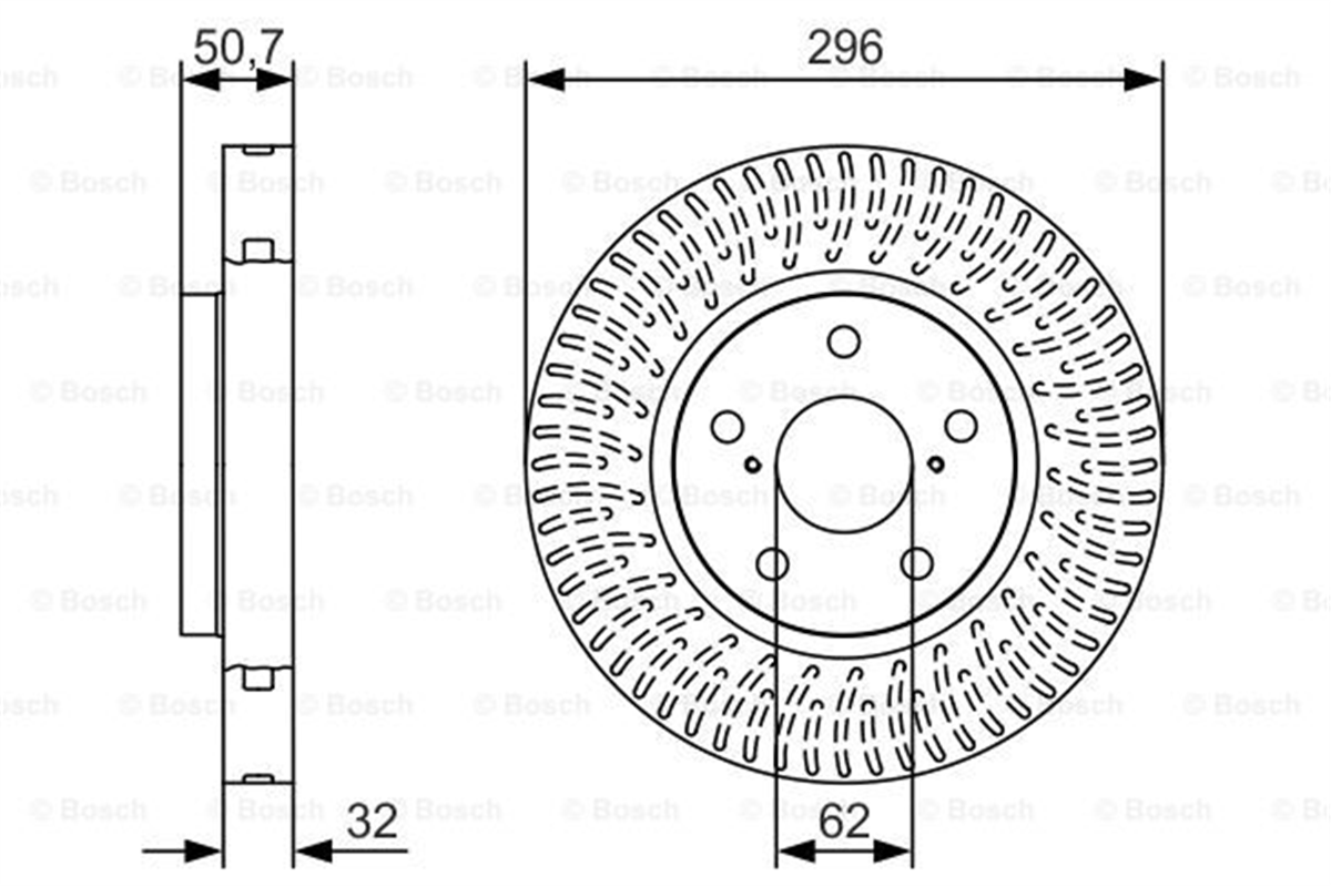 BOSCH 0986479T38 - Fren Diski Ön - Japon Is (e2)