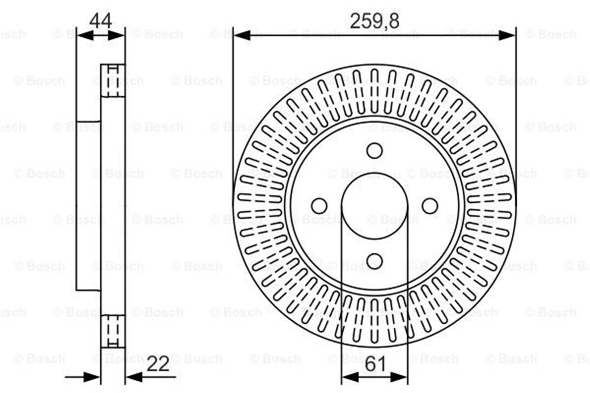 BOSCH 0986479U02 - Fren Diski Ön - Japon Bluebird Sylphy (g11)