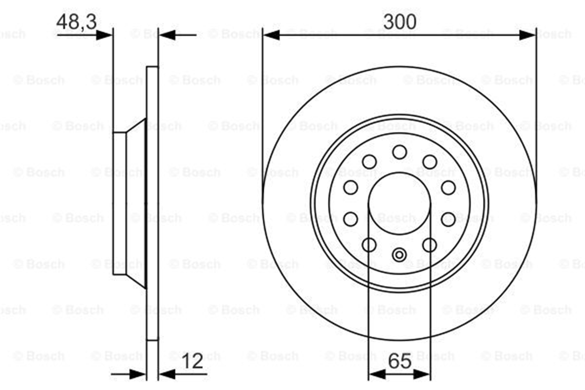 BOSCH 0986479V01 - Fren Diski Arka - Vw Passat-arteon-tiguan
