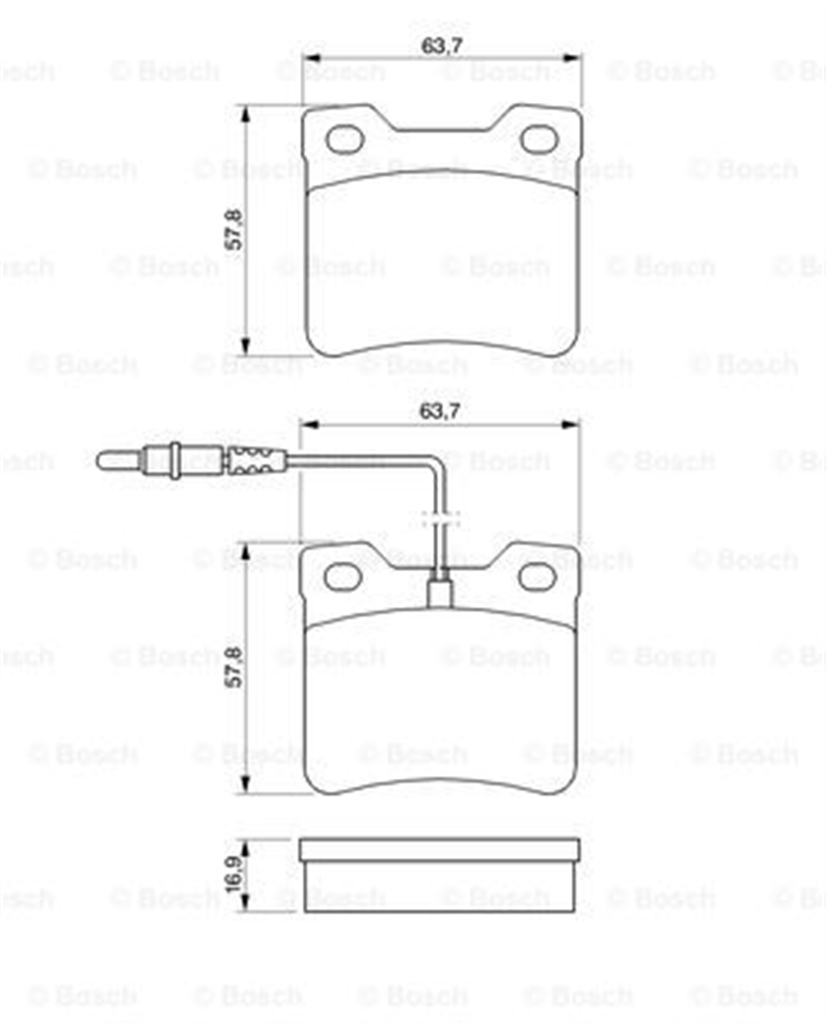 BOSCH 0986494000 - Fren Balatasi Arka - Mercedes Vito.108,110d