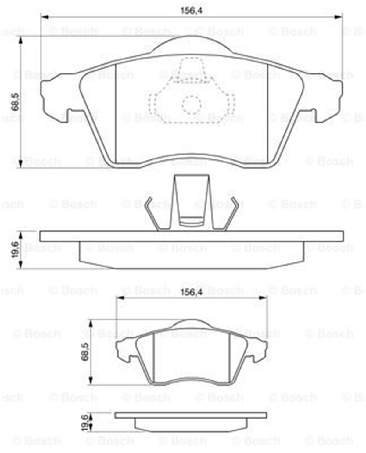 BOSCH 0986494008 - Fren Balatasi Ön - Vw T4