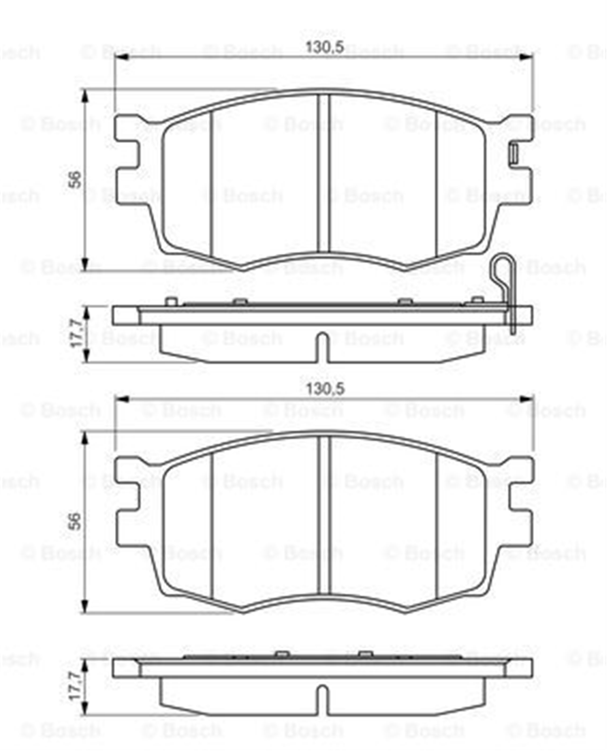 BOSCH 0986494139 - Fren Balatasi Ön - Kore Accent Era/i20/rio