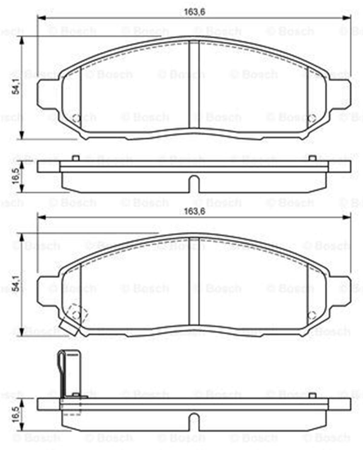 BOSCH 0986494151 - Fren Balatasi Ön - Japon Navara (d40) : Pathfinder 05-10