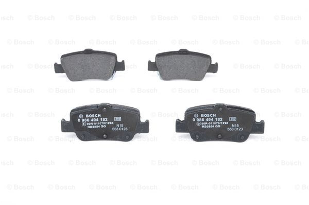 BOSCH 0986494182 - Fren Balatasi Arka - Japon Corolla (e15) : Corolla (e18) 13- : Auris (e15, E18) 07-