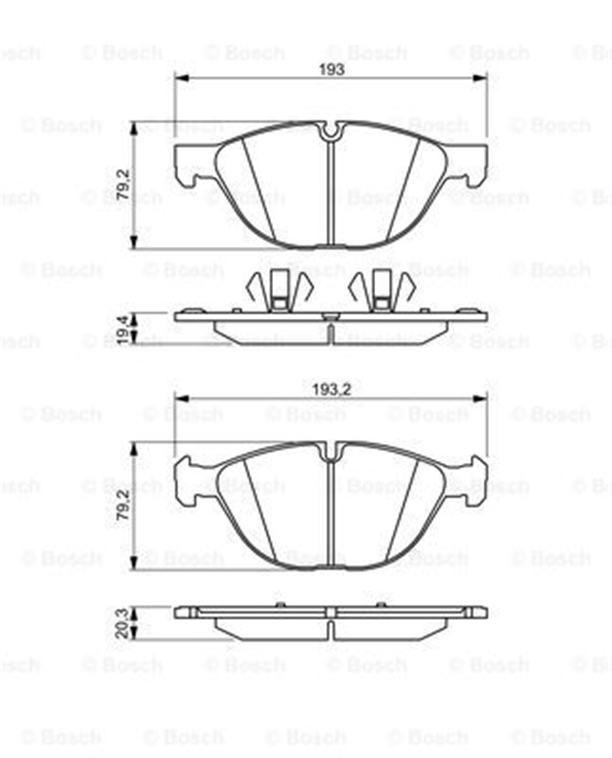 BOSCH 0986494307 - Fren Balatasi Ön - Bmw X5 E70-x5 F15-x6 E71-x6 E72-x6 F16