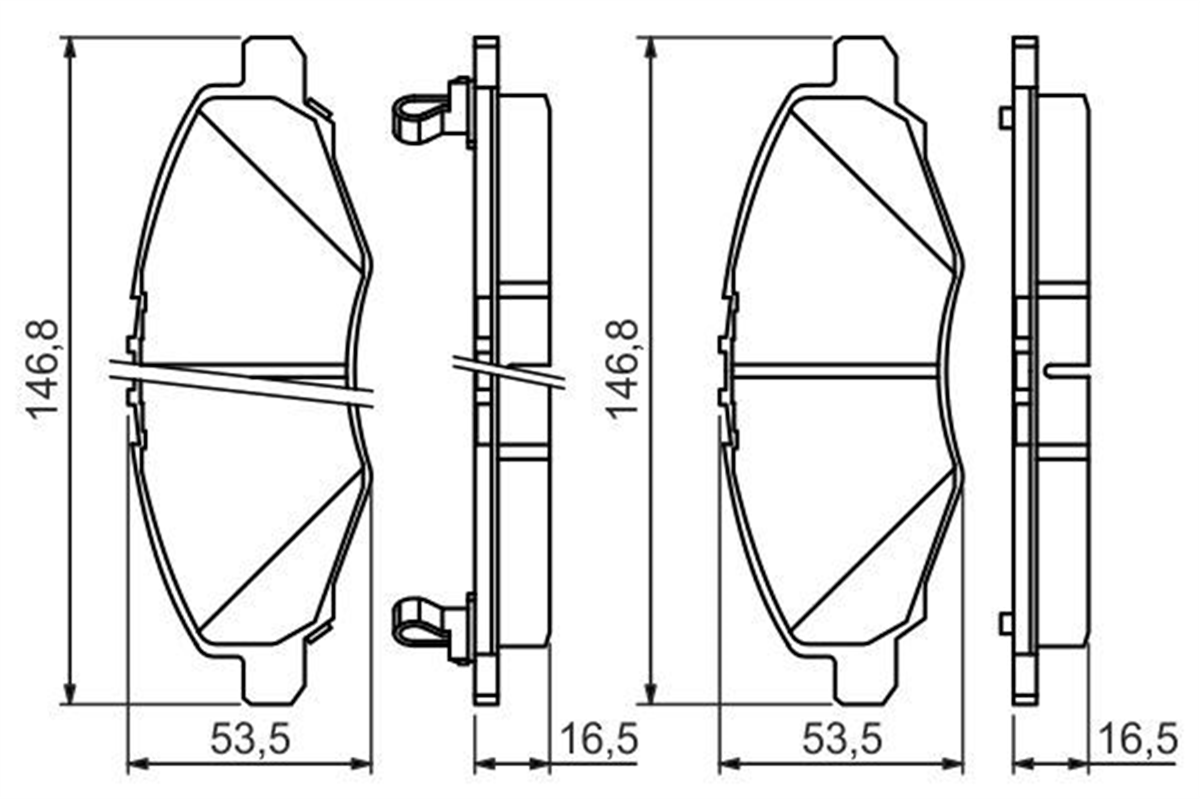 BOSCH 0986494326 - Fren Balatasi Ön - Japon Hilux (kun15)
