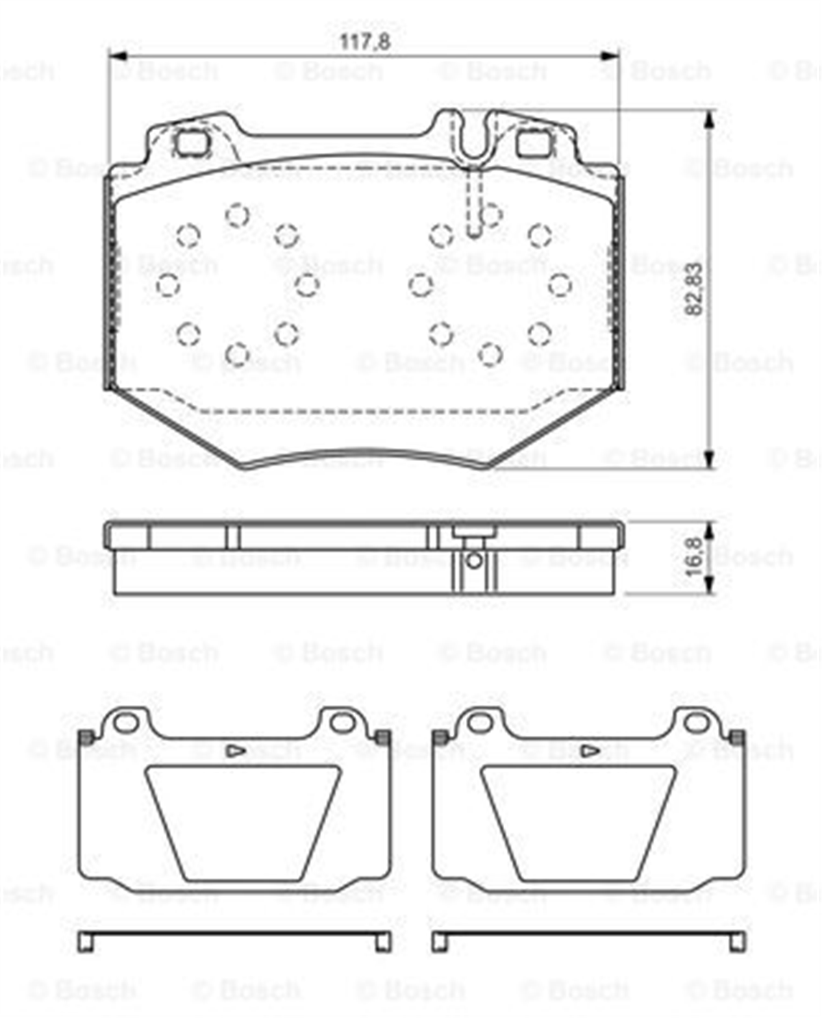 BOSCH 0986494352 - Fren Balatasi Ön - Mercedes W220