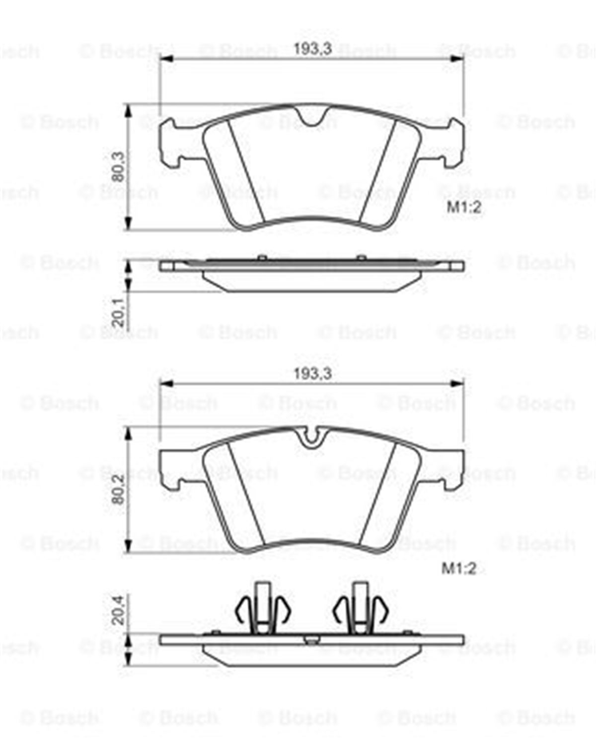 BOSCH 0986494427 - Fren Balatasi Ön - Mercedes W164-251