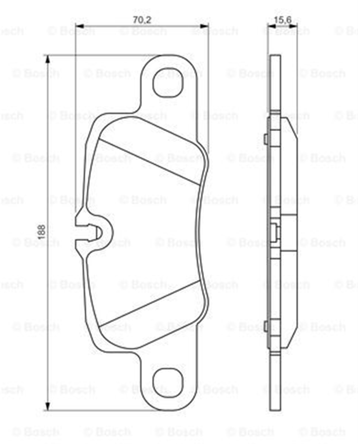 BOSCH 0986494431 - Fren Balatasi Arka - Vw Panamera