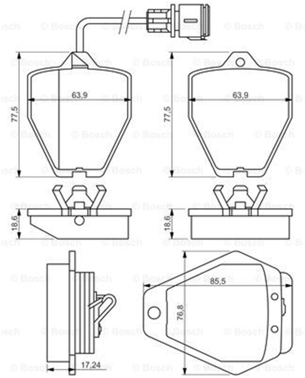 BOSCH 0986494436 - Fren Balatasi Ön - Vw A100