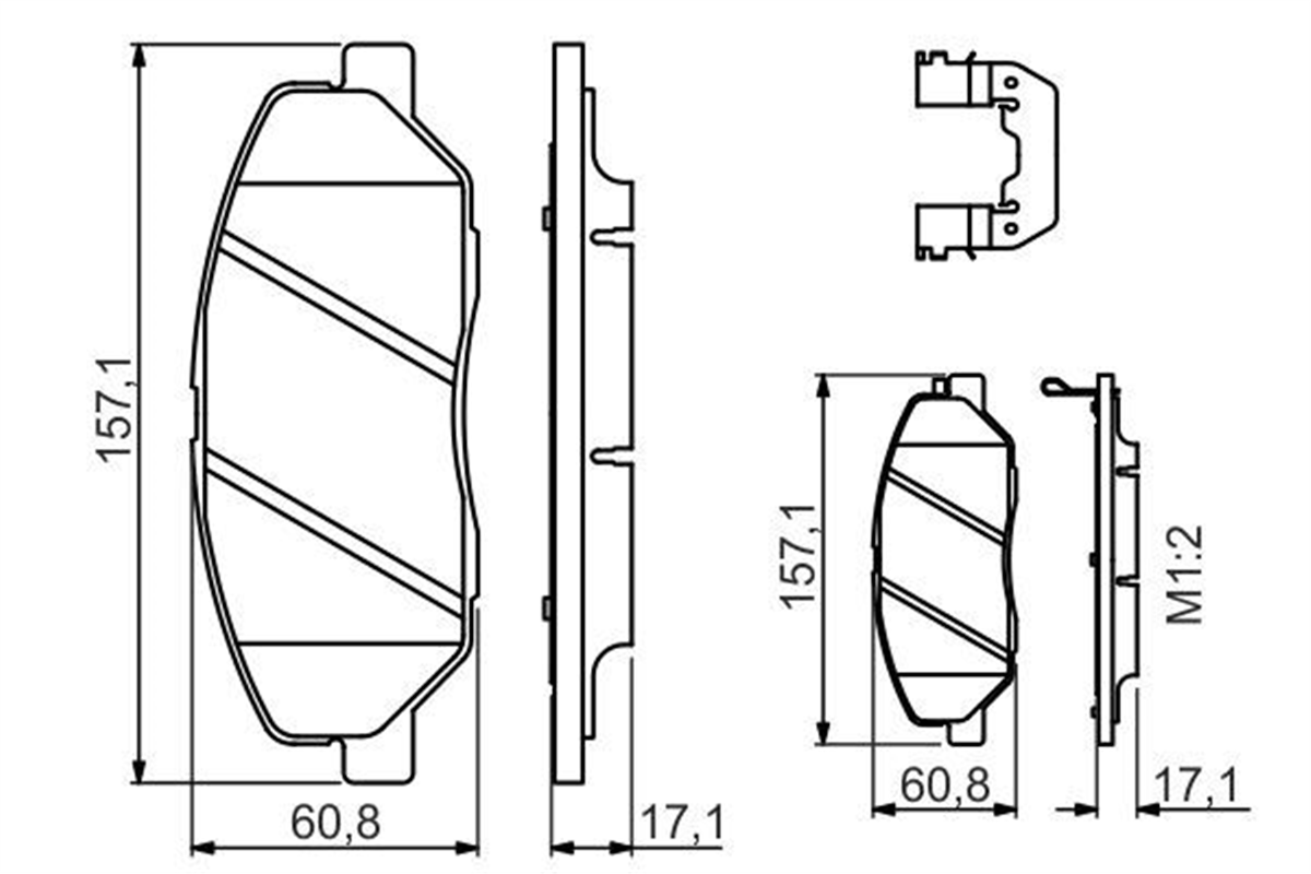 BOSCH 0986494631 - Fren Balatasi Ön - Kore Santa Fe H350 Sorento Korando