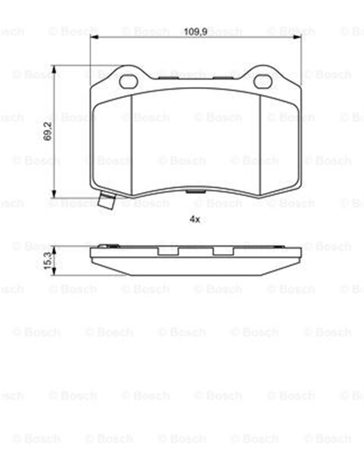 BOSCH 0986494708 - Fren Balatasi Arka - Fiat Jeep Grand Cherooke Iv-chreysler 300c