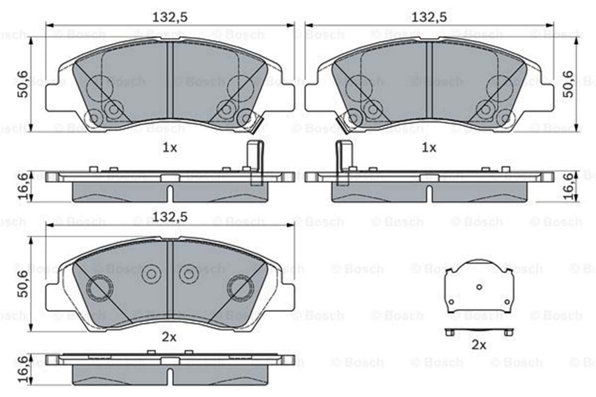 BOSCH 0986494760 - Fren Balatasi Ön - Kore I10