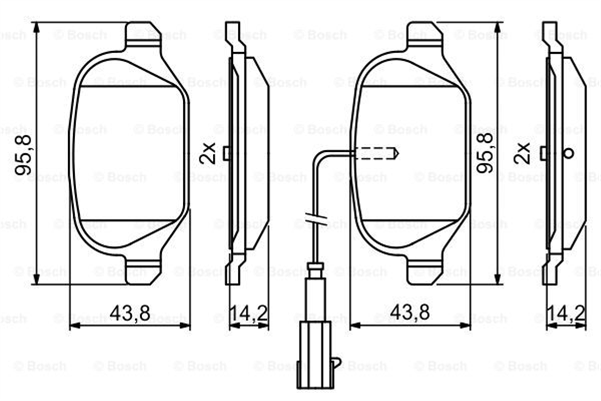 BOSCH 0986494779 - Fren Balatasi Arka - Fiat Fiat 500/panda/punto