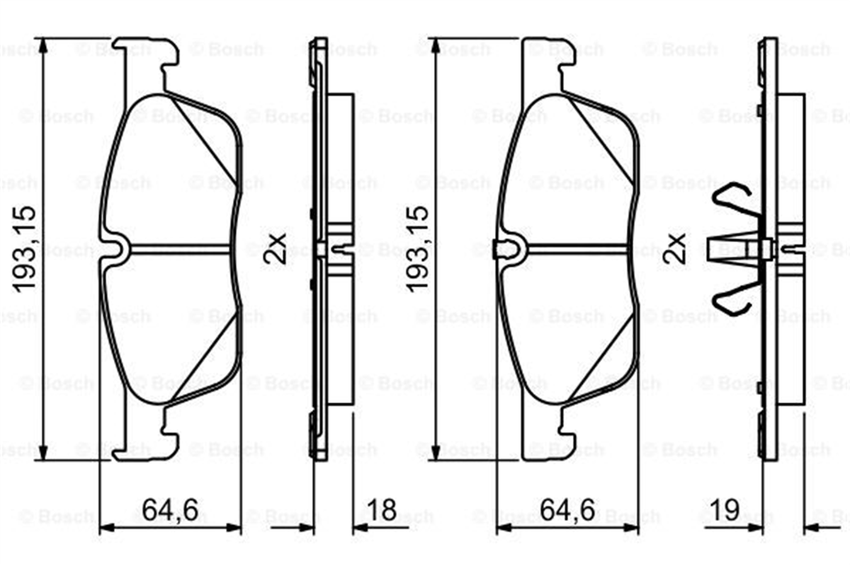BOSCH 0986494818 - Fren Balatasi Ön - Bmw Land Rover Range Rover Discovery Sport - Evoque