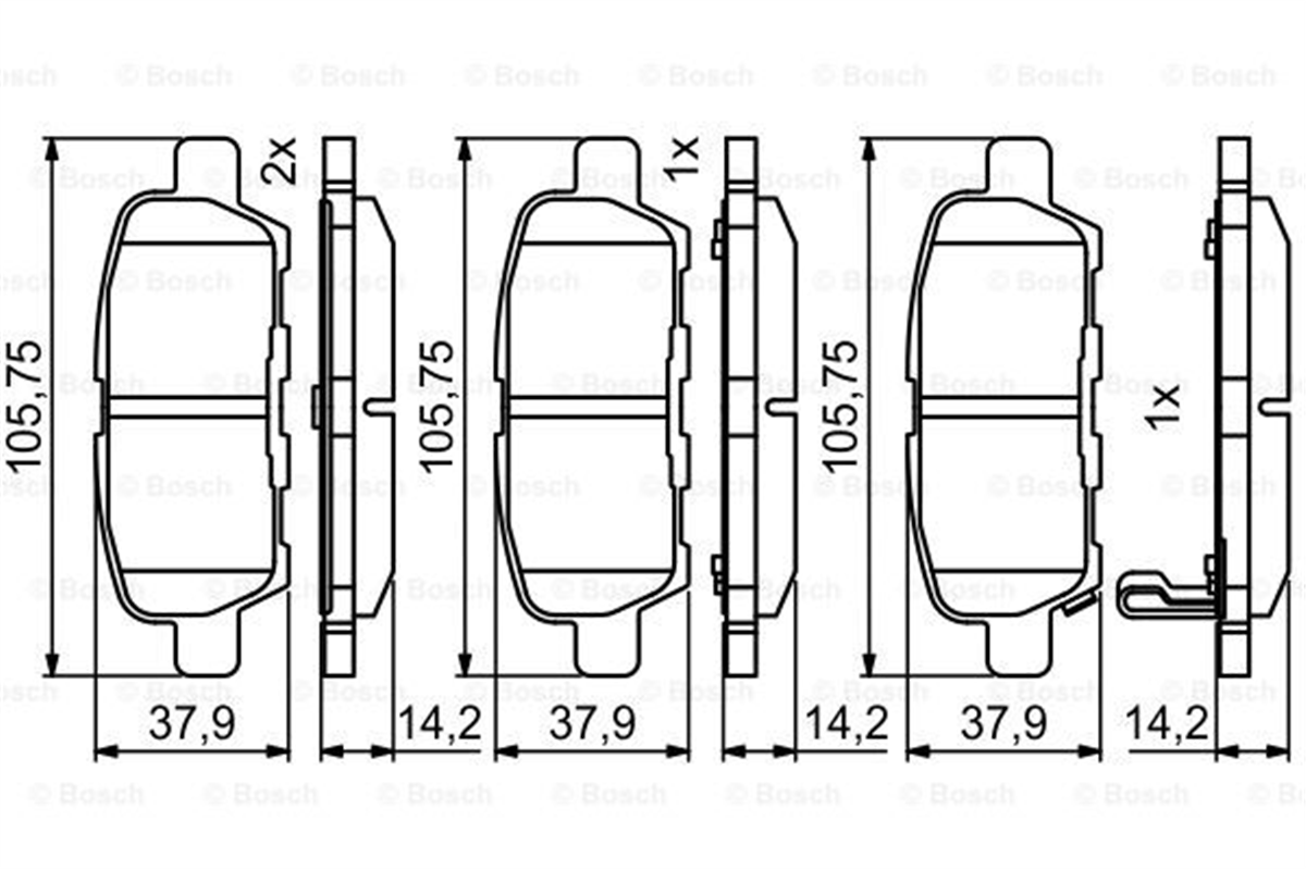 BOSCH 0986494861 - Fren Balatasi Arka - Japon Juke (f15) : Pulsar (c13) 15- : Grand Vitara (jt) 2.0/2.4/1.9 Ddis 09-15