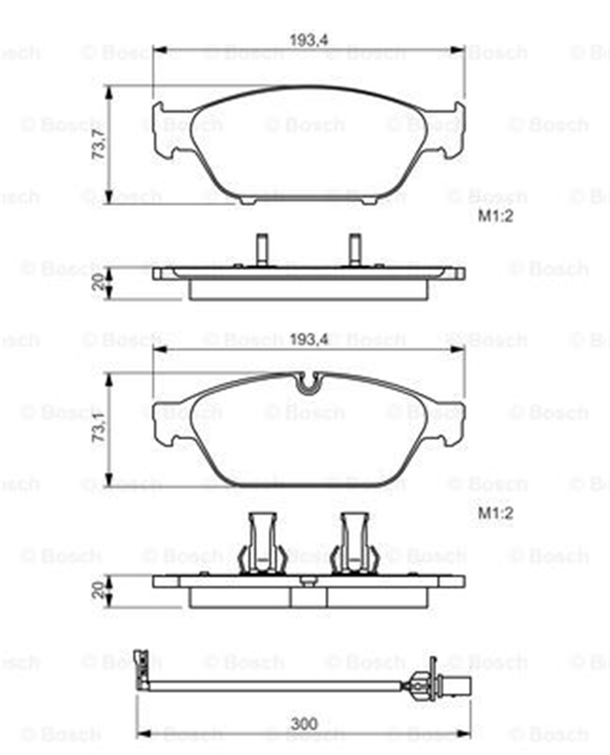 BOSCH 0986494987 - Fren Balatasi Ön - Vw A6-a7-a8