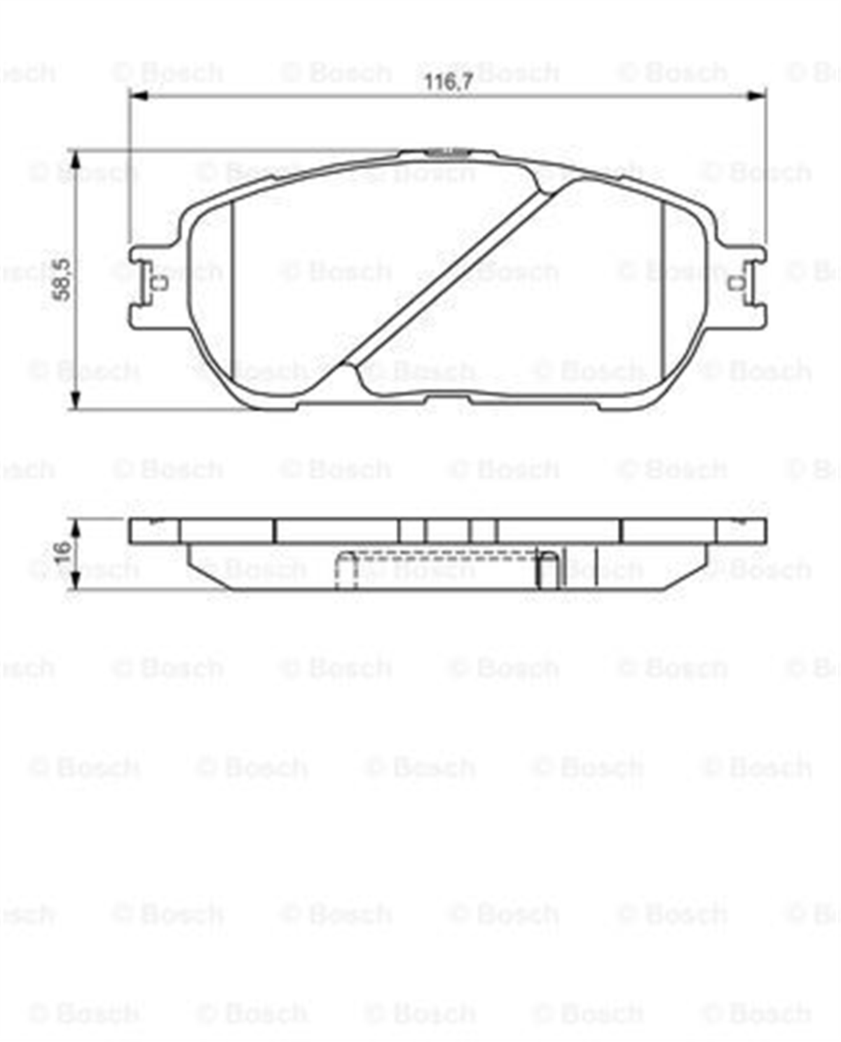 BOSCH 0986495160 - Fren Balatasi Ön - Japon Camry (v3)