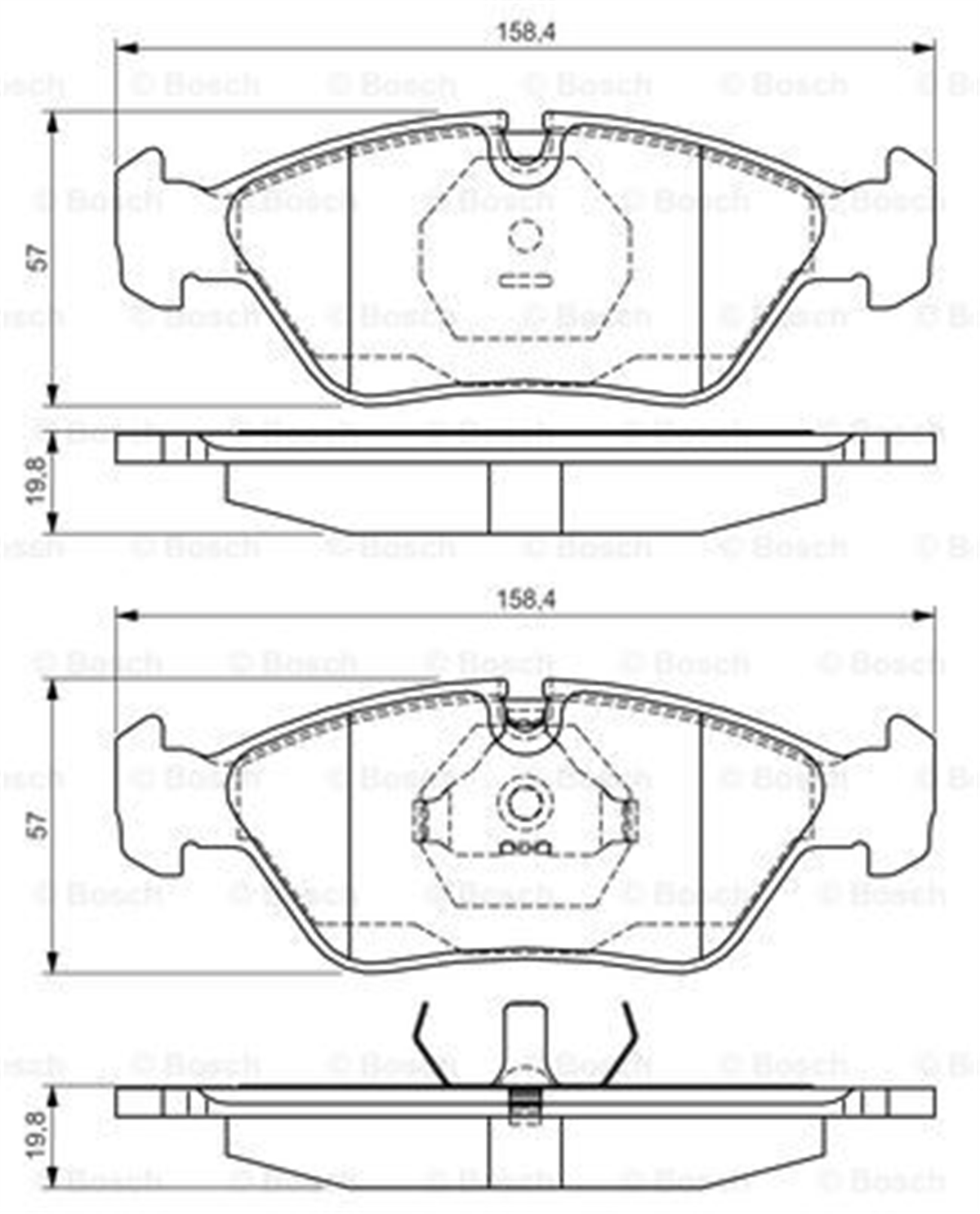 BOSCH 0986495162 - Fren Balatasi Ön - Bmw E24-e28-e30