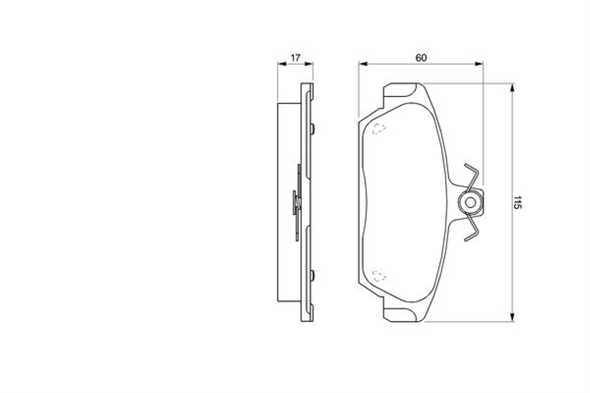 BOSCH 0986495368 - Fren Balatasi Arka - Japon Cx5 (ke) : Cx3 (dk) 15-