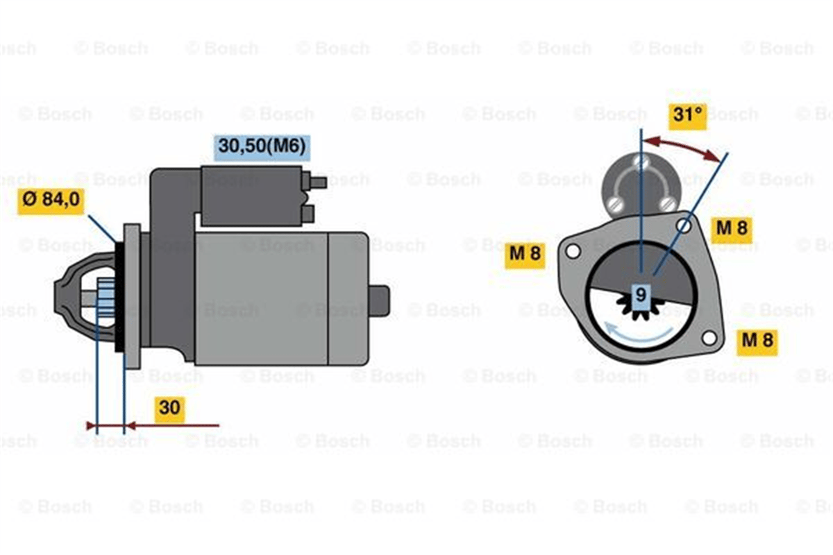 BOSCH 1986S00742 - Mars Motoru - Fiat Iveco Daily Iv-v