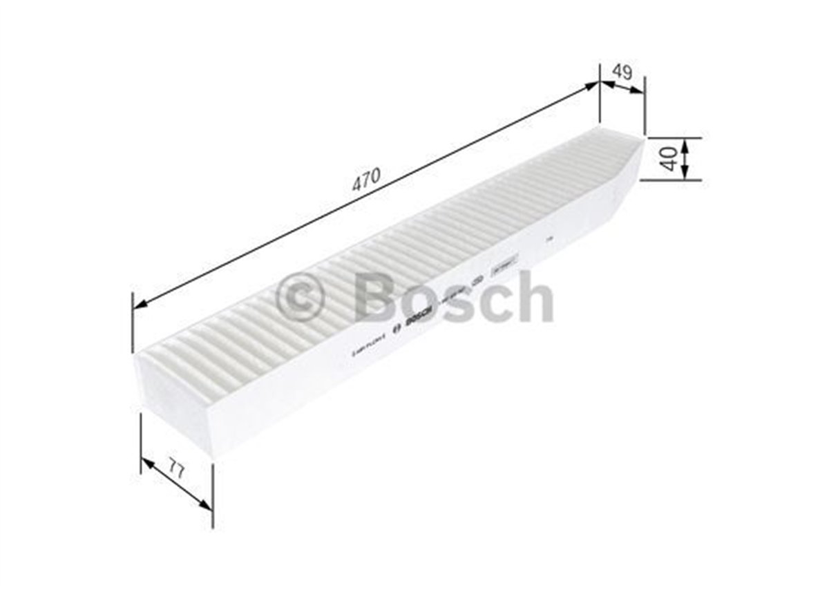 BOSCH 1987435007 - Standartkabinfiltresi - Fiat 