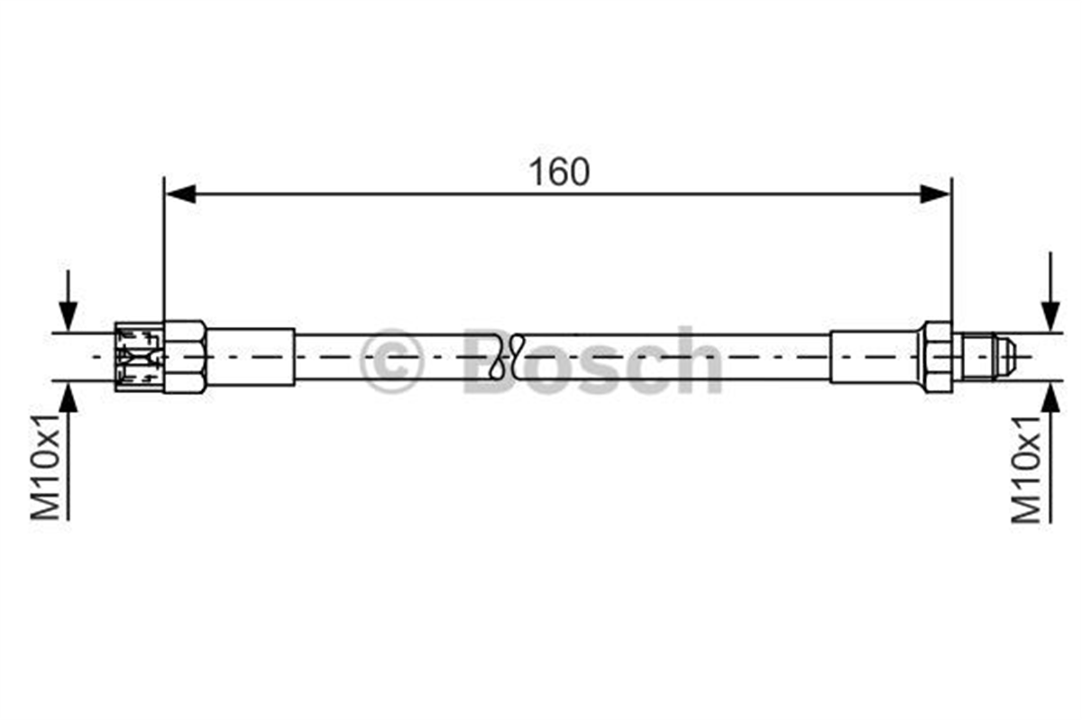 BOSCH 1987476230 - Fren Hortumu Arka - Vw A80