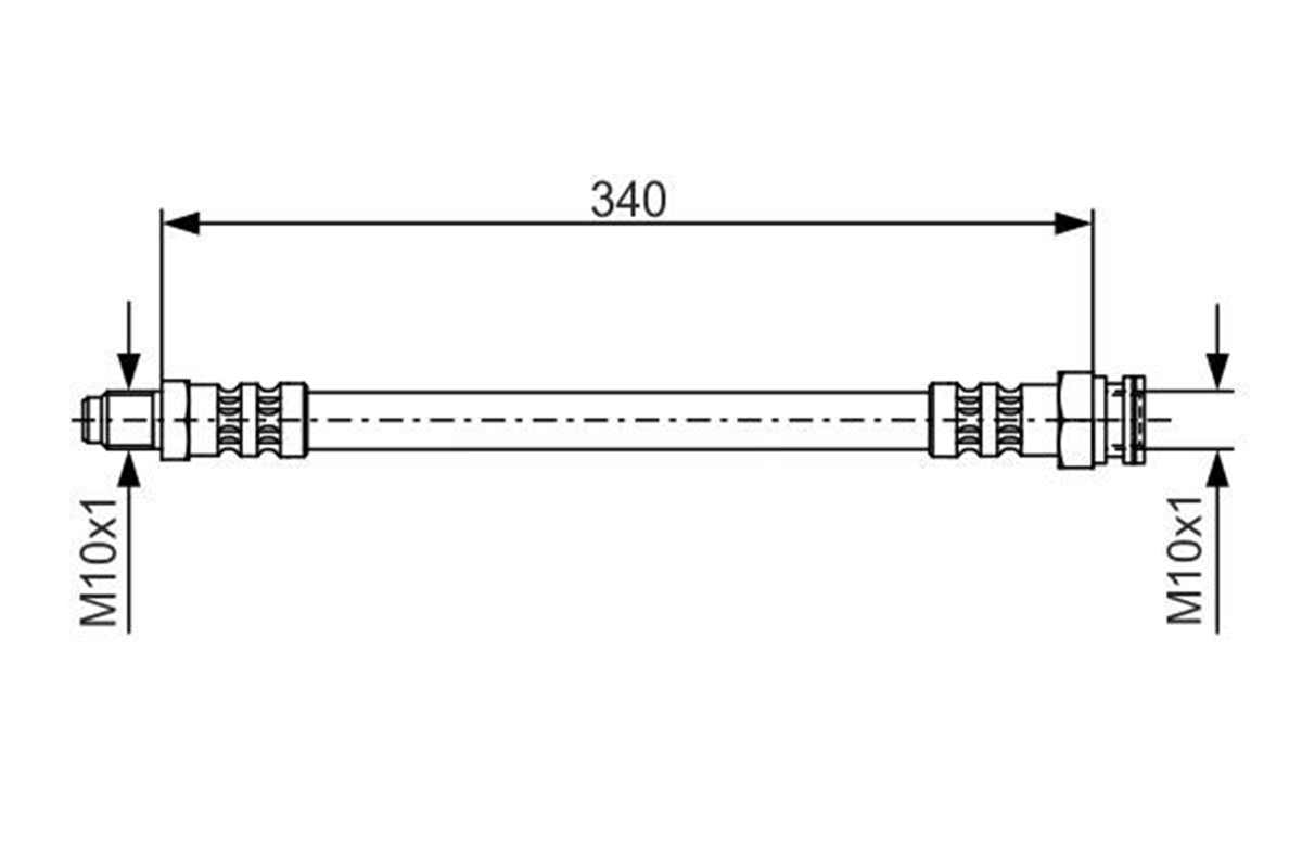 BOSCH 1987476393 - Fren Hortumu Ön - Mercedes W124-201-126-123