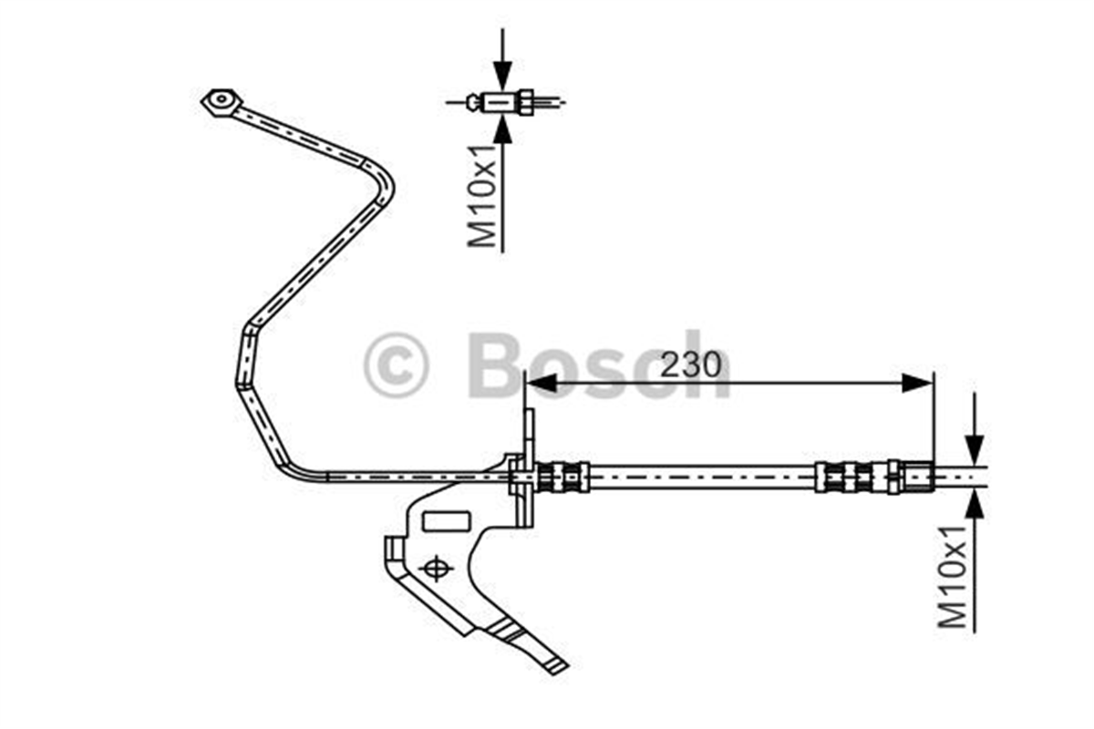 BOSCH 1987481162 - Fren Hortumu Arka - Opel Astra H