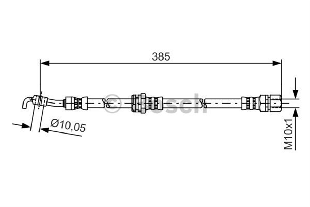BOSCH 1987481385 - Fren Hortumu Arka Sol - Opel Lacetti
