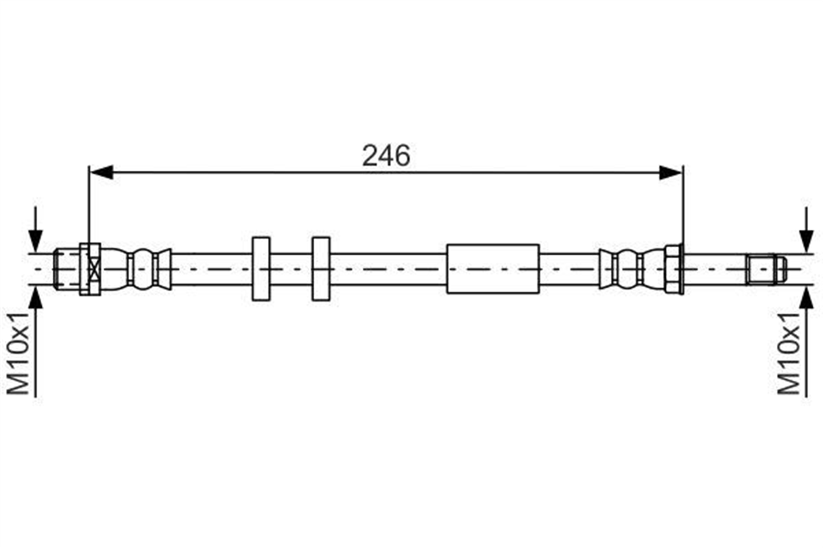 BOSCH 1987481714 - Fren Hortumu Arka - Vw A8