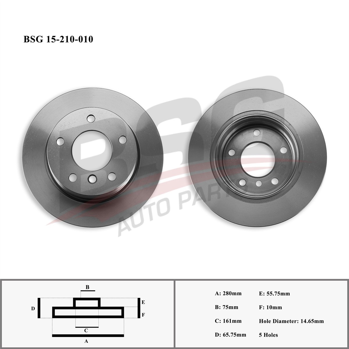 BSG 15-210-010 - Fren Diski Arka - Bmw E81-e87