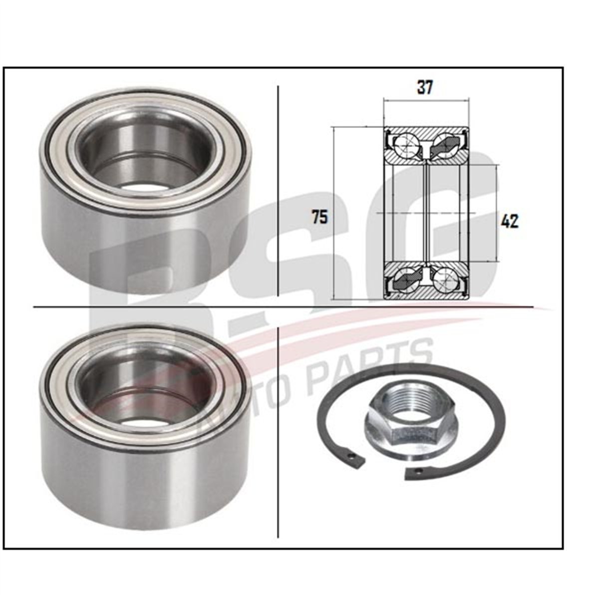 BSG 15-605-016 - Teker Rulmani Arka - Bmw E81-e82-e87-e88-e90-e91-e92-e93-z4 E85-z4 E86