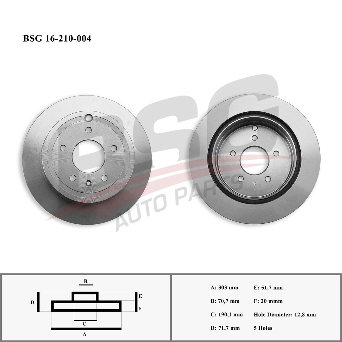 BSG 16-210-004 - Fren Diski Arka - Opel Captiva Antara