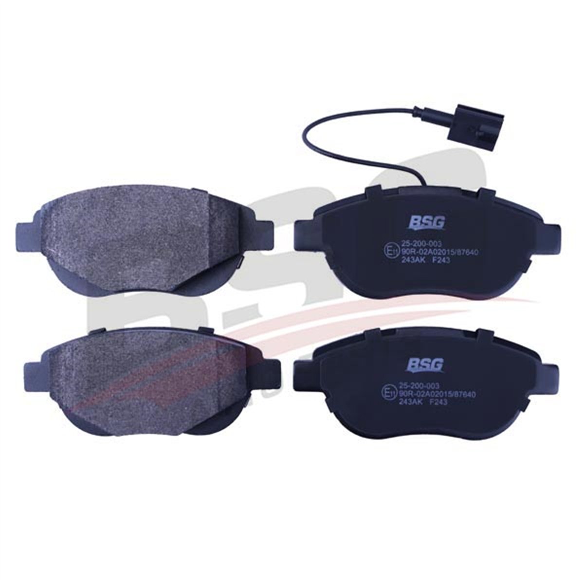 BSG 25-200-003 - Fren Balatasi Ön - Fiat Doblo Iii/linea/stilo/corsa D/307/c4