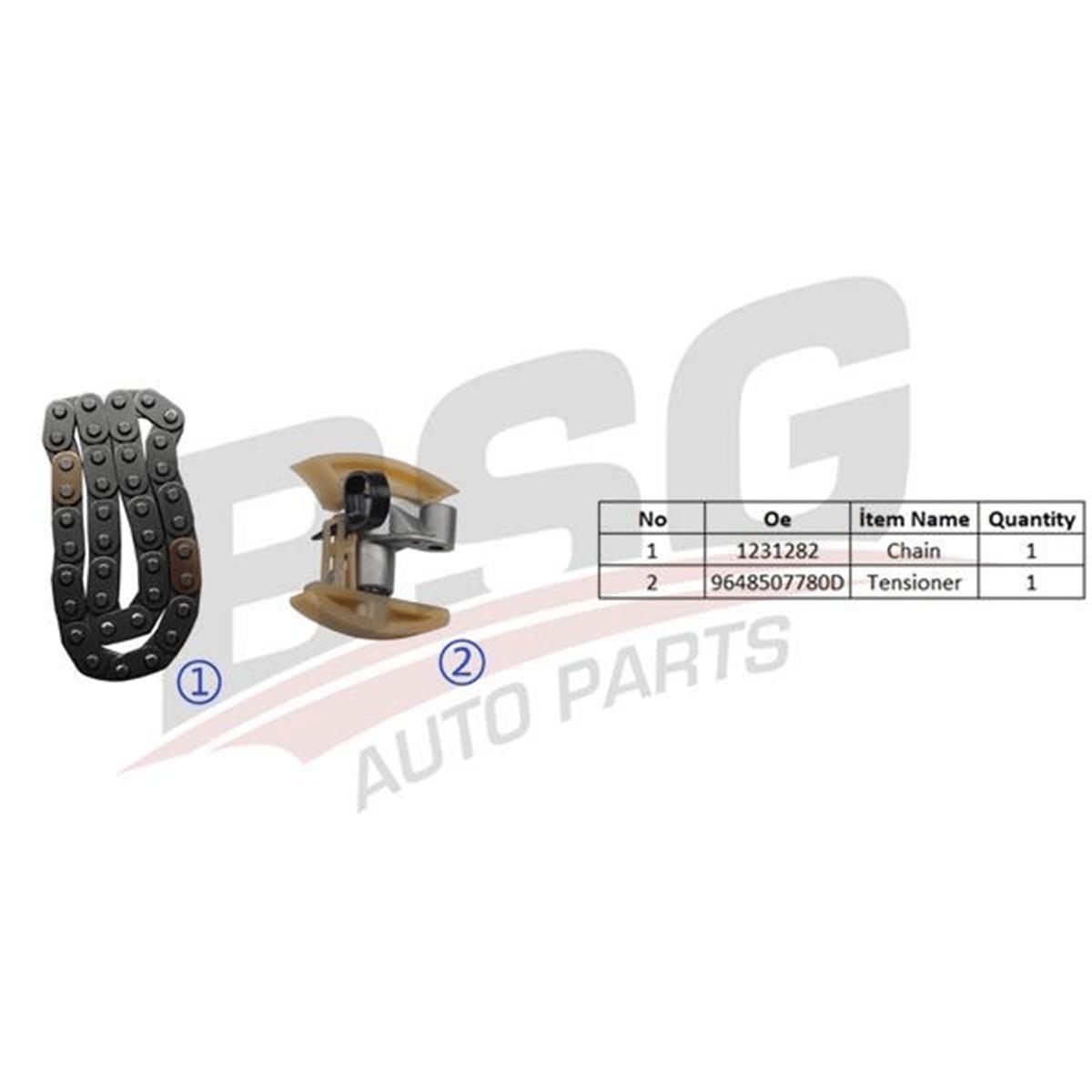 BSG 30-102-006 - Eksantrik Zincir Seti - Ford 307/308/407/partner Tepee/c4/c5/focus/c-max