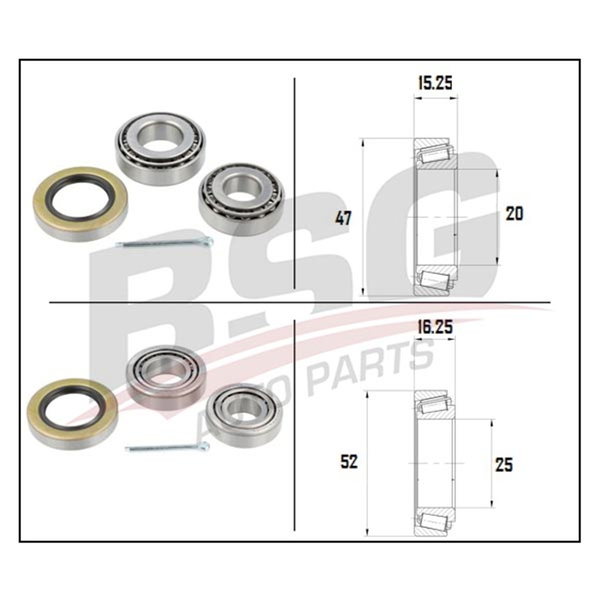 BSG 65-605-029 - Teker Rulmani Arka - Opel Spark M200 Matiz