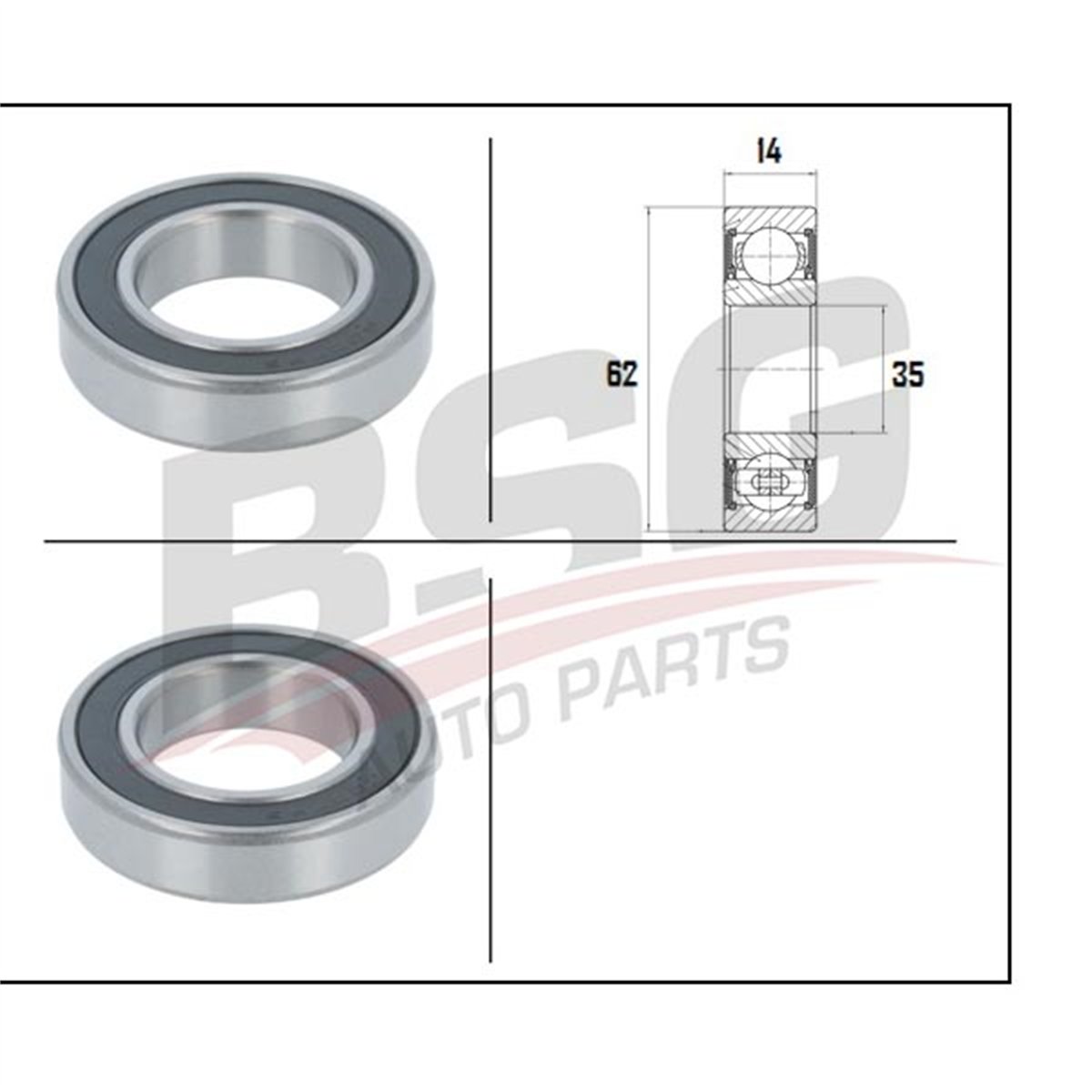 BSG 75-605-015 - Aks Rulmani Orta - Renault Master Ii-iii/megan Ii/lagunan I-ii/ducato/boxer/jumper