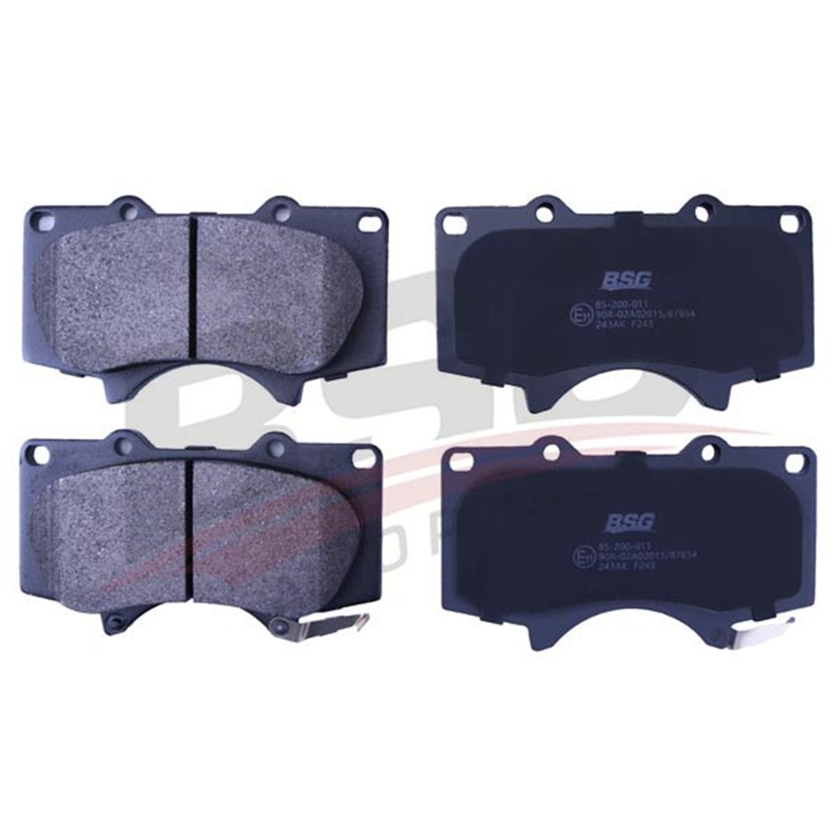 BSG 85-200-011 - Fren Balatasi Ön - Japon Hilux (gun135,125,126) 15- : Hilux (kun26) 3.0 D4d 09-15 : Land Cruiser Prado (j12) 03-09 : Land Cruiser Prado (j15) 09-17 : Pajero (v9) 07-