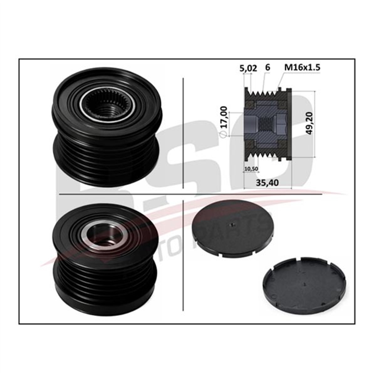 BSG 90-630-005 - Alternatör Kasnagi - Vw Golf5-jetta-passat-polo-a3-leon