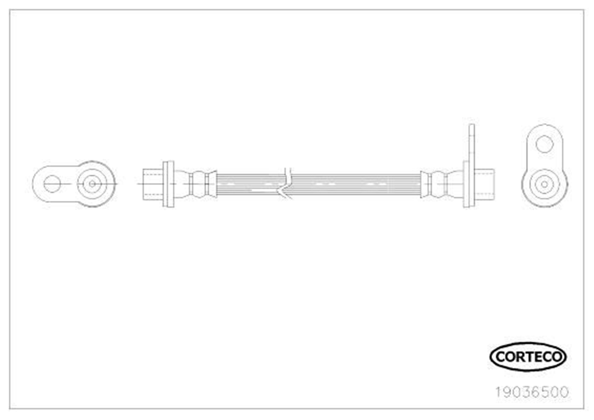 CORTECO 19036500 - Fren Hortumu Arka Sol - Psa 4007 C-crosser